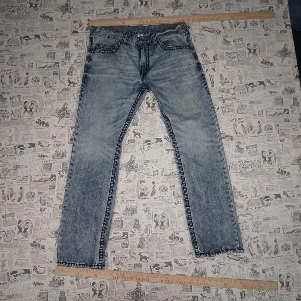 36 - Vintage Y2K True Religion Pants faded washed denim